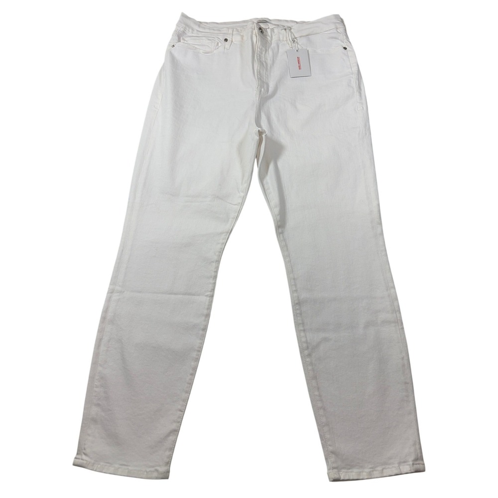 Good American Good Legs‎ Crop Jeans White High Rise Skinny Plus Size 20 NEW